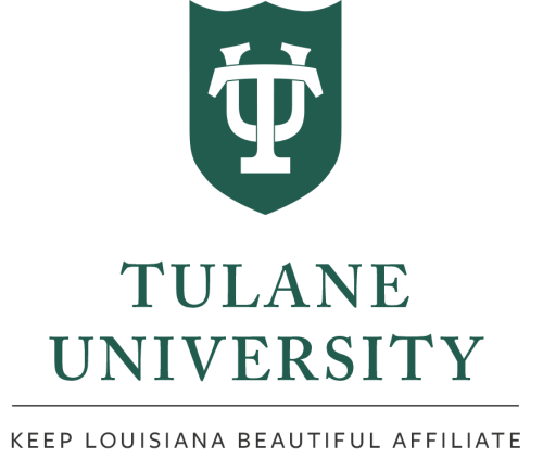 Tulane University Logo with Keep Louisiana Beautiful Affiliate text added.